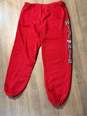 Wisconsin Badgers Vintage Red Jogger Pants Size Medium